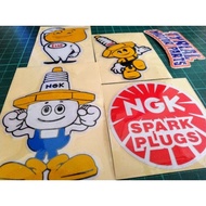 STICKERS ESSO NGK SPARK PLUGS STICKER CUTTING PANTUL CAHAYA