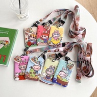 Euler Labubu Cartoon Card Holder with Lanyard | Photocard ID Card Case Protector