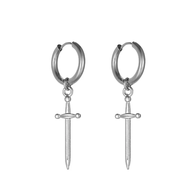 {HJKHL} 1 Pairs Fashion Punk Gothic Stainless Steel Drop Earrings Studs for Women Men Gothic Street