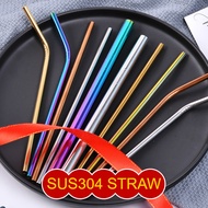 304 Stainless Steel Straw Drinking Straw Metal Drinking Straw Titanium Gold Colorful Reusable