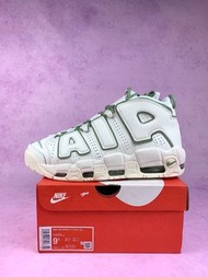 Nike Air More Uptempo皮蓬大Air氣墊系列籃球運動鞋， 'Sail Green'白綠 FQ8211-100