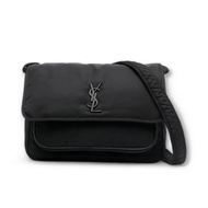 Tas YSL Saint Laurent Niki Nylon Foldover Top Messenger Bag Original