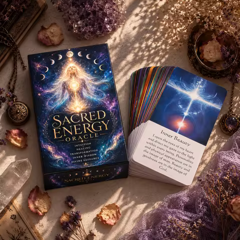 Sacred Energy Oracle Cards Healing Spiritual Guidance Deck for Intuition Inner Wisdom Transformation