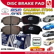 S2U AISIN Disc Brake Pad Front Toyota Caldina ST246 2002-2007YR Brek Pad Depan Kereta