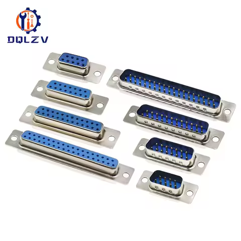 5PCS D-SUB 9 15 25 37 Pin Male Female Solder Type Connector DIP Straight Mount Serial Port Adapter 2
