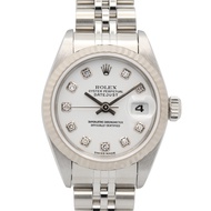 【二手】ROLEXDatejust 10 鑽腕錶，Y 序號，79174G WH/NP，18K白K金(K18WG)，不鏽鋼，女錶。