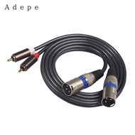[Adepe] RCA to XLR Cable, RCA Male to Male XLR (2 RCA Stereo to 2 XLR) for Audio Y