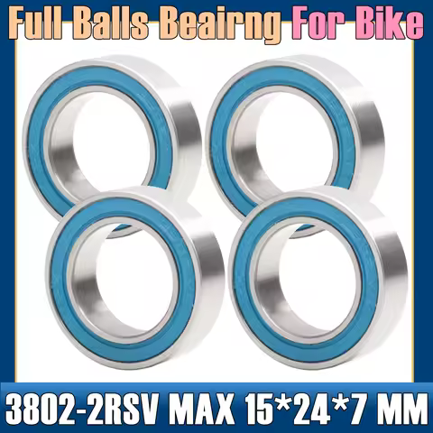 3802-2RS MAX Bearing 15*24*7 mm ( 4 PCS ) Double Row Full Balls Bicycle Suspension Pivot Repair Part