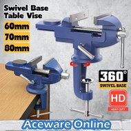 60mm 70mm 80mm Swivel Base Table Vise Clamp Bench Vise Heavy Duty Woodworking Clamp Ragum Clamp Table Work Bench Vice