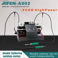 Trạm Hàn Thiết AiFen A902 CS350W Kèm 2 Tay C210 Song Song và 6 Mũi Hàn ( Cong  Nhọn và Cắt )