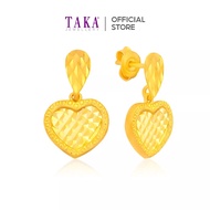 TAKA Jewellery 916 Gold Earrings Heart-shaped