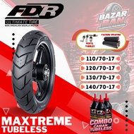 (LATEST PRODUCTION) FDR MAXTREME TUBELESS TIRES Ring 17 (110/70-17 / 120/70-17 / 130/70-17 / 140/70-