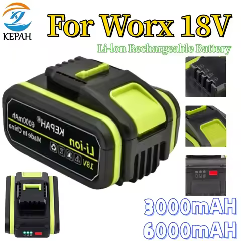 New 3.0/6.0Ah for WORX 18V WA3016 WA3023 WA3054 WA3027 WA3406 WU279 WU294 WU362 WU388 WU629 WU808 Co