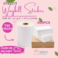 Premium Waybill Thermal Sticker | Shipping Label | Roll Fanfold A6 | 100x150mm | Label Sticker