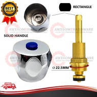 (OLD DOE STOPCOCK) SOLID RECTANGLE MOUNT HANDLE KNOB AND SPINDLE TO REPLACE LEAKING VALVE FOR D.O.E.