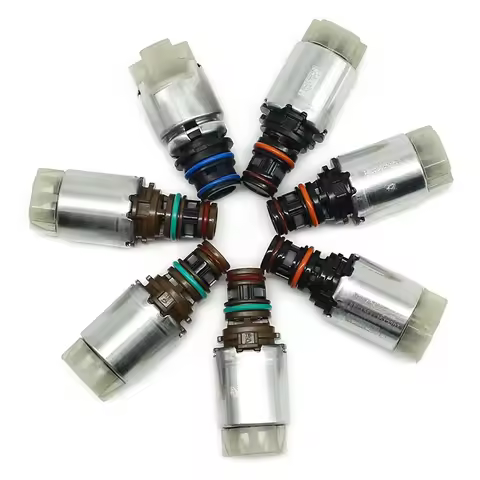 7 Pieces Transmission Solenoid Set Valve Replacement 6F15 6F35 for Ford Vehicles Mercury Car Accesor