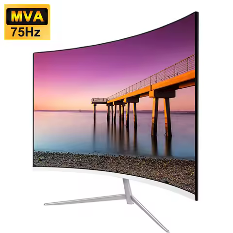 24/27 Inch Curved 75Hz Monitor Gaming MVA FHD 1080P Computer Display 2800R HDMI/VGA DCR Eye Protect 