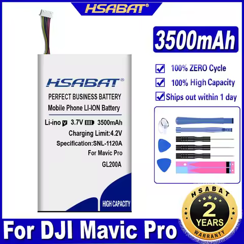 HSABAT 973760 3500mAh Battery for DJI Remote Controller Spark, Mavic Pro, Mavic Air Accumulator 6-wi