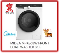MIDEA MFK868W FRONT LOAD WASHER (8KG) *FREE Midea 16" Stand Fan*