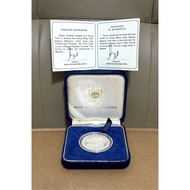 BNM Malaysia Coin - 1990 100th Years Kuala Lumpur 25 Ringgit Proof Silver Coin