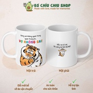 Ceramic cup as a gift for wife, lover March 8, TRUE WRONG, NOT WRONG, WRONG IS WRONG, funny and mean