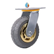S/🔐Universal Wheel with Brake Mute Caster Platform Trolley Wheel Heavy Duty4Inch5Inch6Inch8Full Set of Inch Rubber Troll