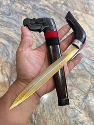 badik bilah kuning coklat tua