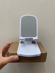 手提電話摺疊手機支架/白色/全新/桌面摺疊手機支/iphone/samsung/華為/