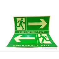 EMERGENCY EXIT STICKER (GLOW IN THE DARK) 15X30CM