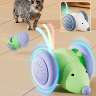Smart Interactive Cat Toy with Random Mouse Route USB Rechargeable Auto-Dodge Quiet Kitten Toy