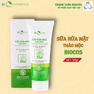 Sữa Rửa Mặt Thảo Mộc Trắng Da BioCos Dành Cho Da Dầu Mụn Ẩn Da Khô Hỗn Hợp Làm Sạch Sáng Da Phù Hợp