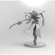 E599 - Games character design, The Shogun Raiden general statue, STL 3D model design print download 