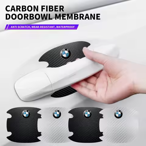 4pc Car Door Bowl Scratch Protective Sticker For BMW G30 G20 G32 G11 G12 F40 F30 F20 F10 E46 E90 E92