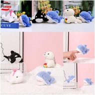 PINOU Orca Plush Keychain, Ocean Series Marine Animal Animal Beluga Plush Keyring, Plush Orca Shark 