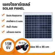 Strong แผงโซล่าเซลล์ 12V 18V (20W-50W) สายยาวสี่เมตร+ที่คีบแบต Solar Cell Panel พลังงานแสงอาทิตย์ So
