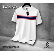 Seventy Eight Cool Adult Men's Distro T-Shirt Bandung Combed 24s Casual Comfortable Standard White