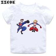 Father & Son Matching Henry Danger Cartoon T-Shirts - Comfortable Cotton Fashion for Kids and Adults