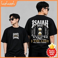 Men's Oversized Tee God's Perfect Timing Isaiah 60:22 Streetwear Graphic T Shirt Cotton Short Sleeve