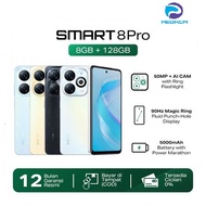 Infinix Smart 8 Pro 8/128GB- Up to 16GB Extended RAM - 6.6" 90Hz Puch Hole Display - Helio G36 - 5000 mAh