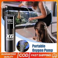 X6/X8 Fish Tank Oxygen Pump for Outdoor Fishing Aquarium Portable Air Pump USB Rechargeable Night Fi