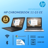 (Refurbished Laptop) HP Chrombook 11 G5 EE 11.6''【Intel Celeron N3060 】【4GB / 32GB SSD】1 YEAR WARRAN
