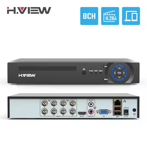 H.VIEW CCTV DVR 8ch H.264 AHD DVR NVR 8ch Digital Video Recorder for CCTV 1080P HD Video Output Supp