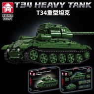 T Tank Armored Vehicle Domestic 99A Building Blocks Compatible with Lego World War II Tiger T34 Mode