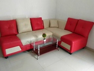 sofa/sofa second/ furniture/ kursi merah/ kursi cream/ kondisi mulus