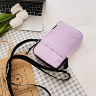 Women Korean Fashion Sling Bag Handphone Holder Cross Body &amp; Shoulder Bags Canvas Portable Easy Carry With Zipper Bags For Women