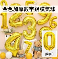 （0字）40吋加厚金色氣球數字鋁膜氣球 生日/婚期/派對/慶典裝飾氣球 40寸 40"