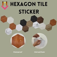 Hexagon Tiles Sticker Self Adshive Wallpaper Wall Sticker Wallpaper Dinding Bilik Tidur Wallpaper Di