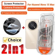 2 IN 1 Tempered Glass Huawei Nova 15 Max Glass Film for Huawei Nova 15 Max 15 Pro 15 Ultra 3D Lens F