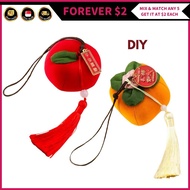 (FOREVER $2) Wormwood Chinese Style Scented Blessing Keychain for Good Luck Fortune Wealth Safety Pe