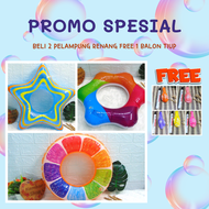 [BELI 2 GRATIS 1 BALON TIUP] BAN-MOTIF Ban renang pelampung renang anak Batita hingga Balita TK SD A
